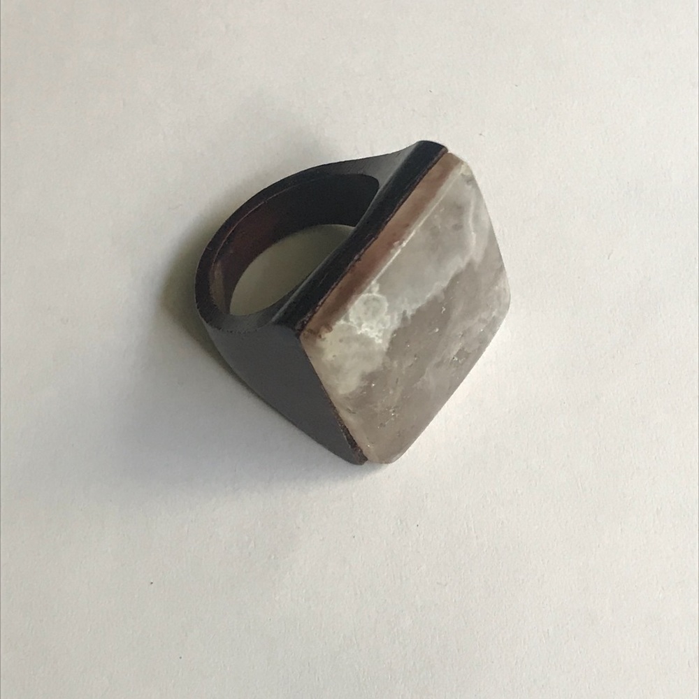 Gray Stone Ring